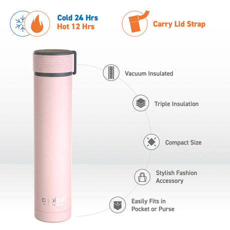 Asobu Skinny Mini Flask, 230 ml, Pink