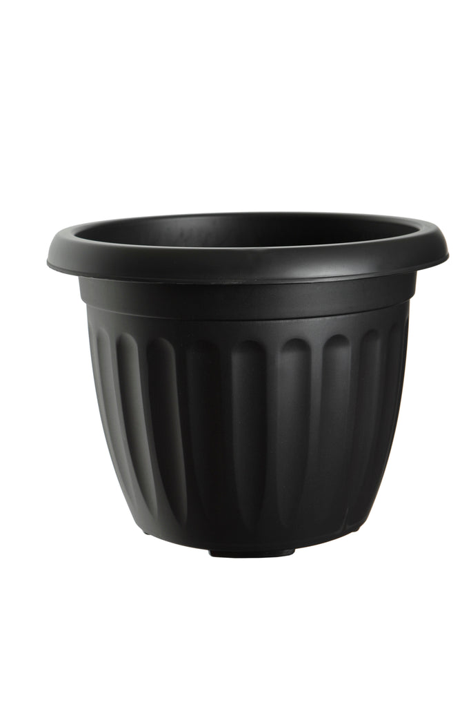 Whitefurze Athens Black Round Planter, 40cm