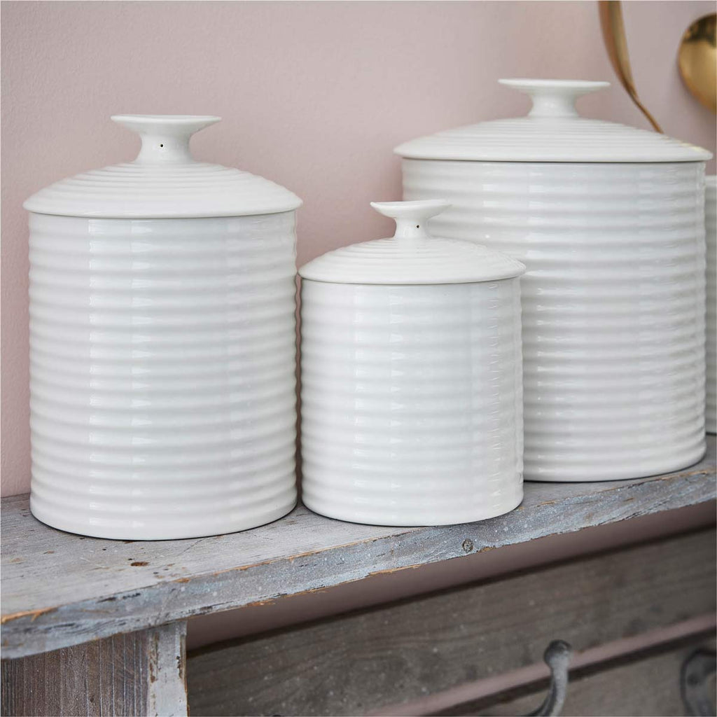 Portmeirion Sophie Conran Ceramic Small Storage Jar, 480 ml, White