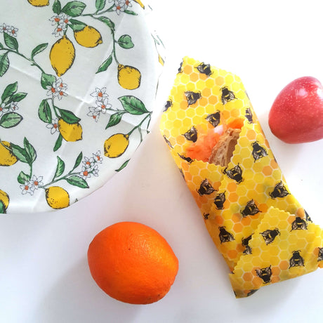 Honey Bee Good Large Beeswax Wraps Set of 2 | Lemony Bees