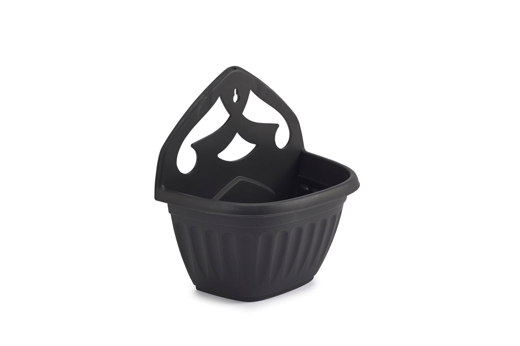 Whitefurze Athens Black Wall Planter, 32cm