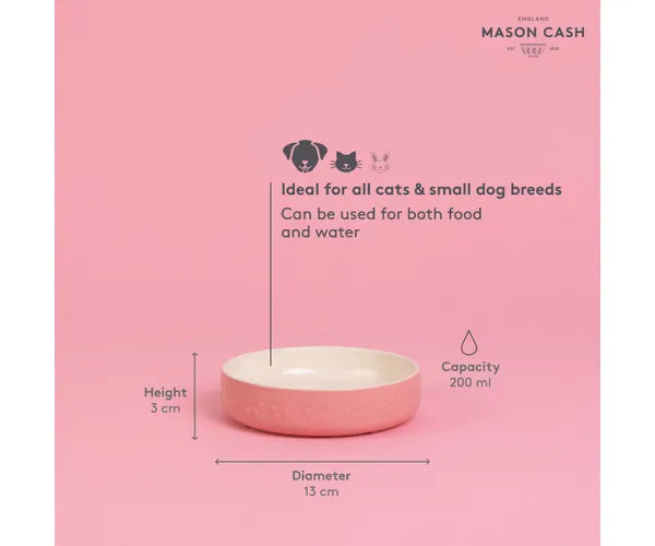 Mason Cash Colour Mix Cat Saucer, 13cm, Pink 