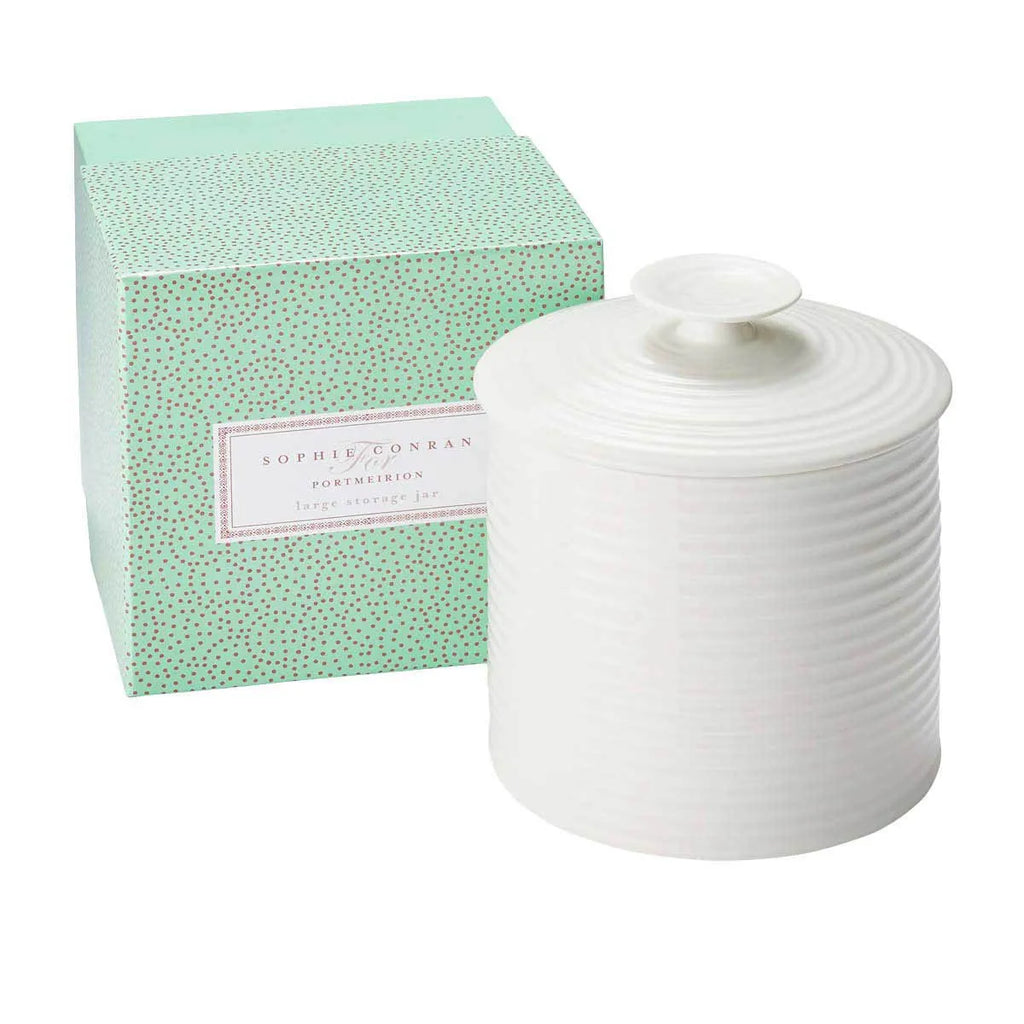 Portmeirion Sophie Conran Ceramic Large Storage Jar, 2.1 Litre, White