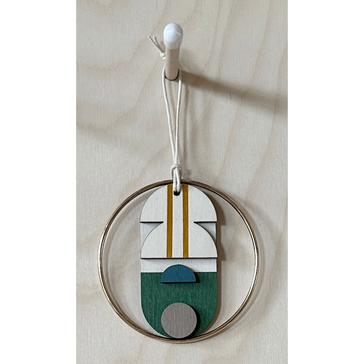 Small Geometric Wall Hanging | Mini Wooden Decoration