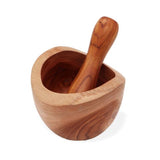 HatiNest Ergo Teak Pestle & Mortar - Medium