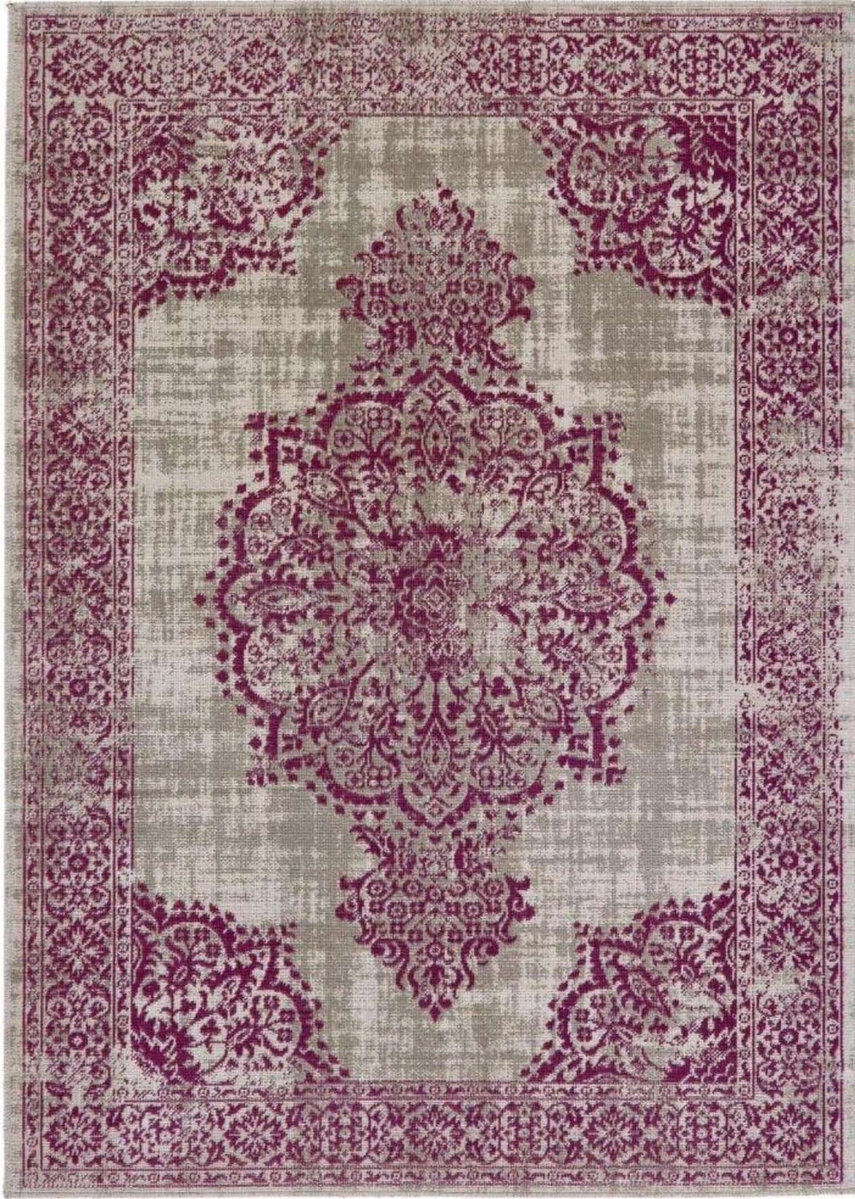 The Rugs Saville Grey Raspberry Vintage Rug