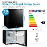 Subcold Aire30 LED Mini Fridge | 30L