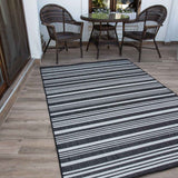 Ecology Outdoor Rug Black 300BL by The Rugs