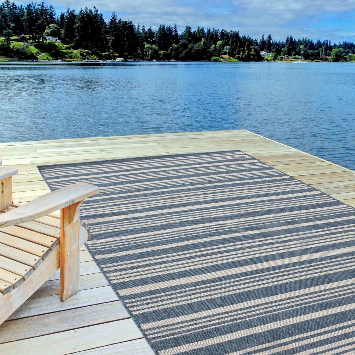 Ecology Outdoor Rug Blue 300BL by The Rugs