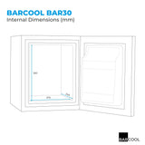 Subcold Barcool BAR30 LED Mini Bar Fridge | 24L