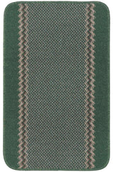 Washable Designer Bordered Green Easy‑Clean Floor Rug 116GR | The Rugs