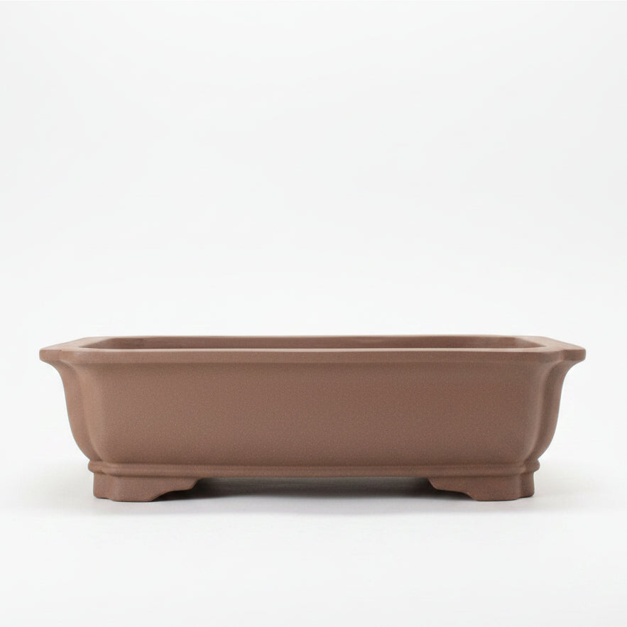 Yorkshire Bonsai Unglazed Brown Oval Bonsai Pot - 31cm