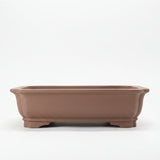 Yorkshire Bonsai Unglazed Brown Oval Bonsai Pot - 31cm