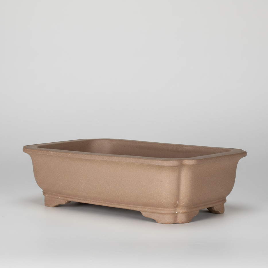 Yorkshire Bonsai Unglazed Brown Oval Bonsai Pot - 31cm