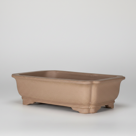 Yorkshire Bonsai Unglazed Brown Oval Bonsai Pot - 31cm