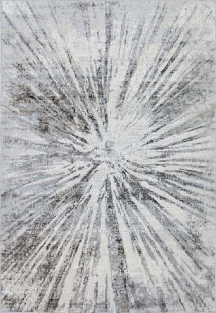 Abstract Burst Grey Rug D149A by The Rugs