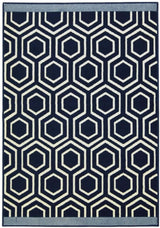 Maestro Honeycomb Navy Rug | 100% polypropylene
