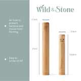 Wild & Stone Bamboo Toothbrush Travel Holder for Kids