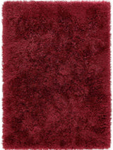 The Rugs Extravagance Wine Red Shaggy Rug