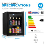 Subcold Super35 LED Beer Fridge | 33L