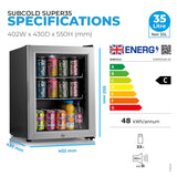 Subcold Super35 LED Beer Fridge | 33L