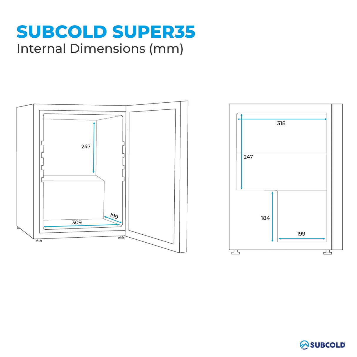 Subcold Super35 LED Beer Fridge | 33L