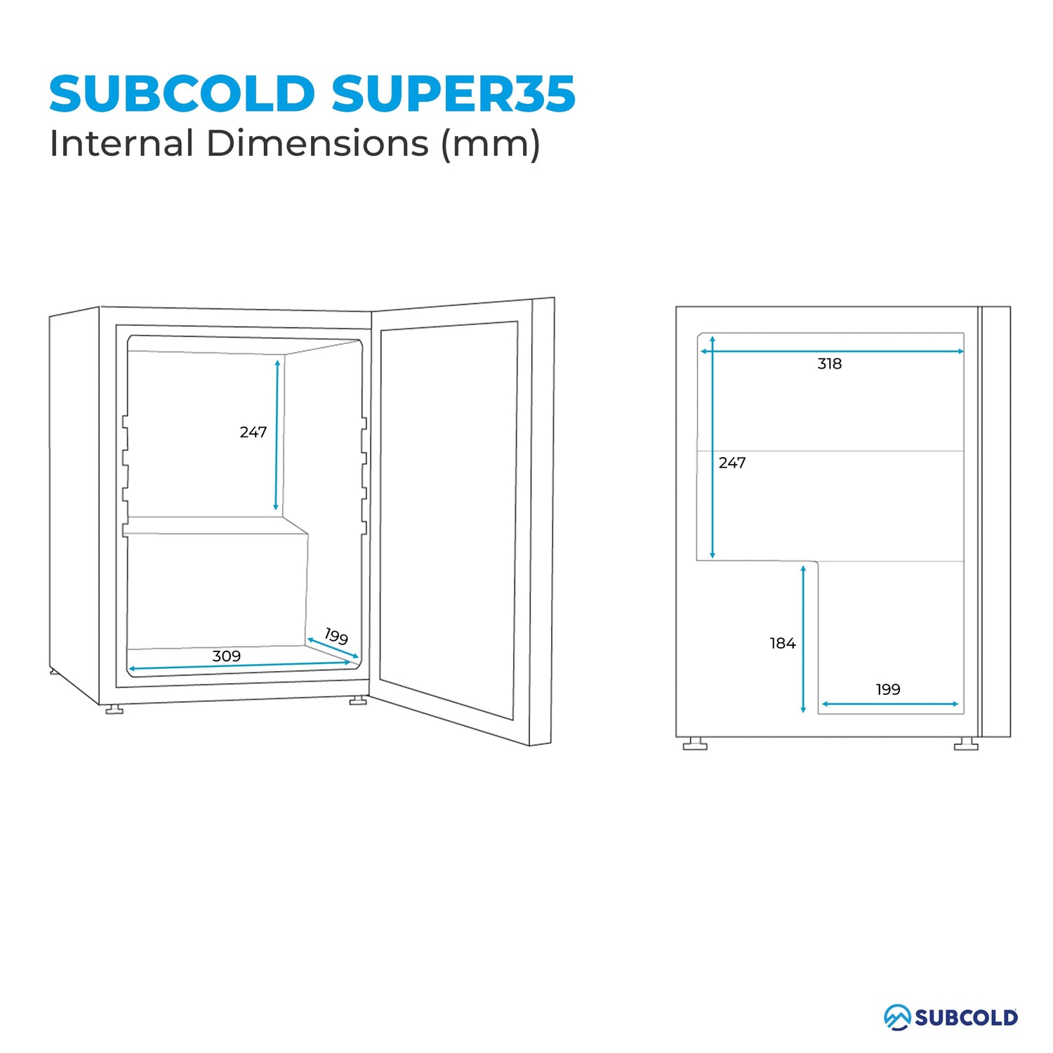 Subcold Super35 LED Beer Fridge | 33L