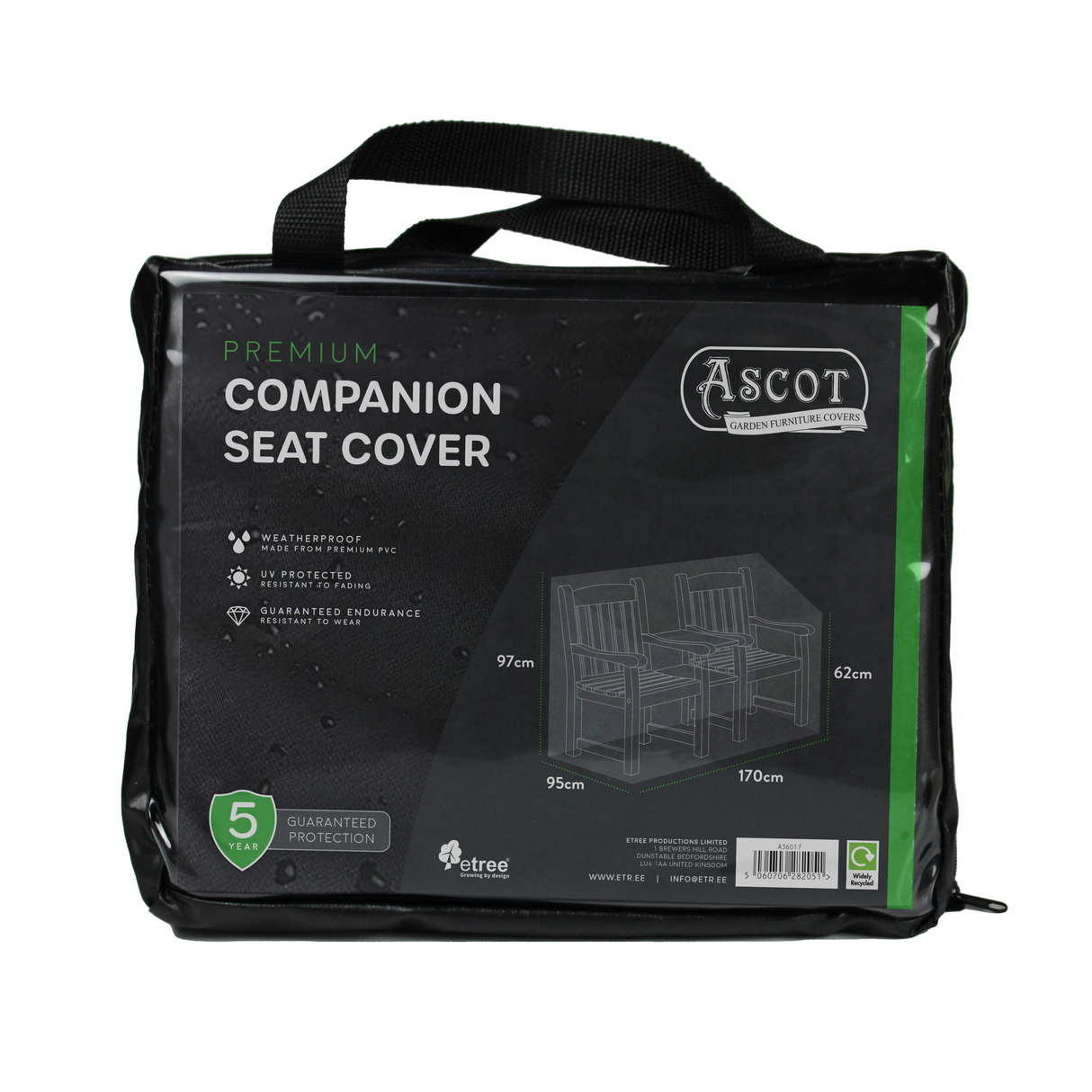 Etree Premium Companion Seat Cover - 170 X 95 X 62/97 (H) cm