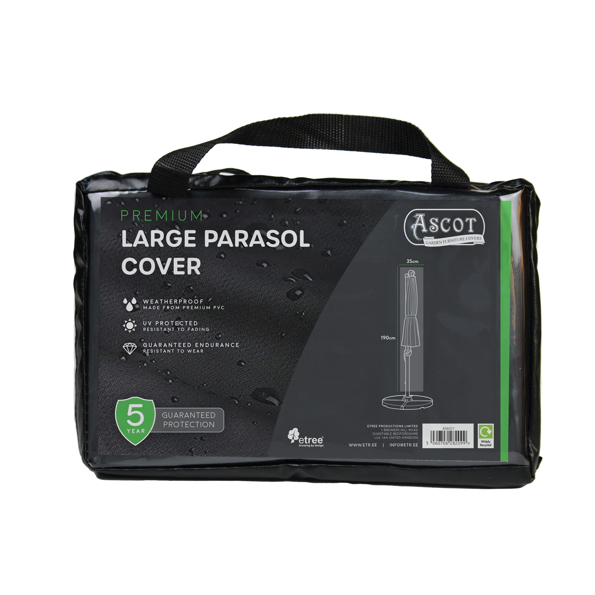 Etree Premium Giant Parasol Cover - 35 (W) X 190 (H) cm
