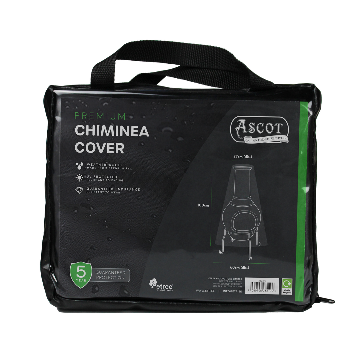 Etree Premium Chiminea Cover - 37/60 (Dia.) X 100 (H)cm