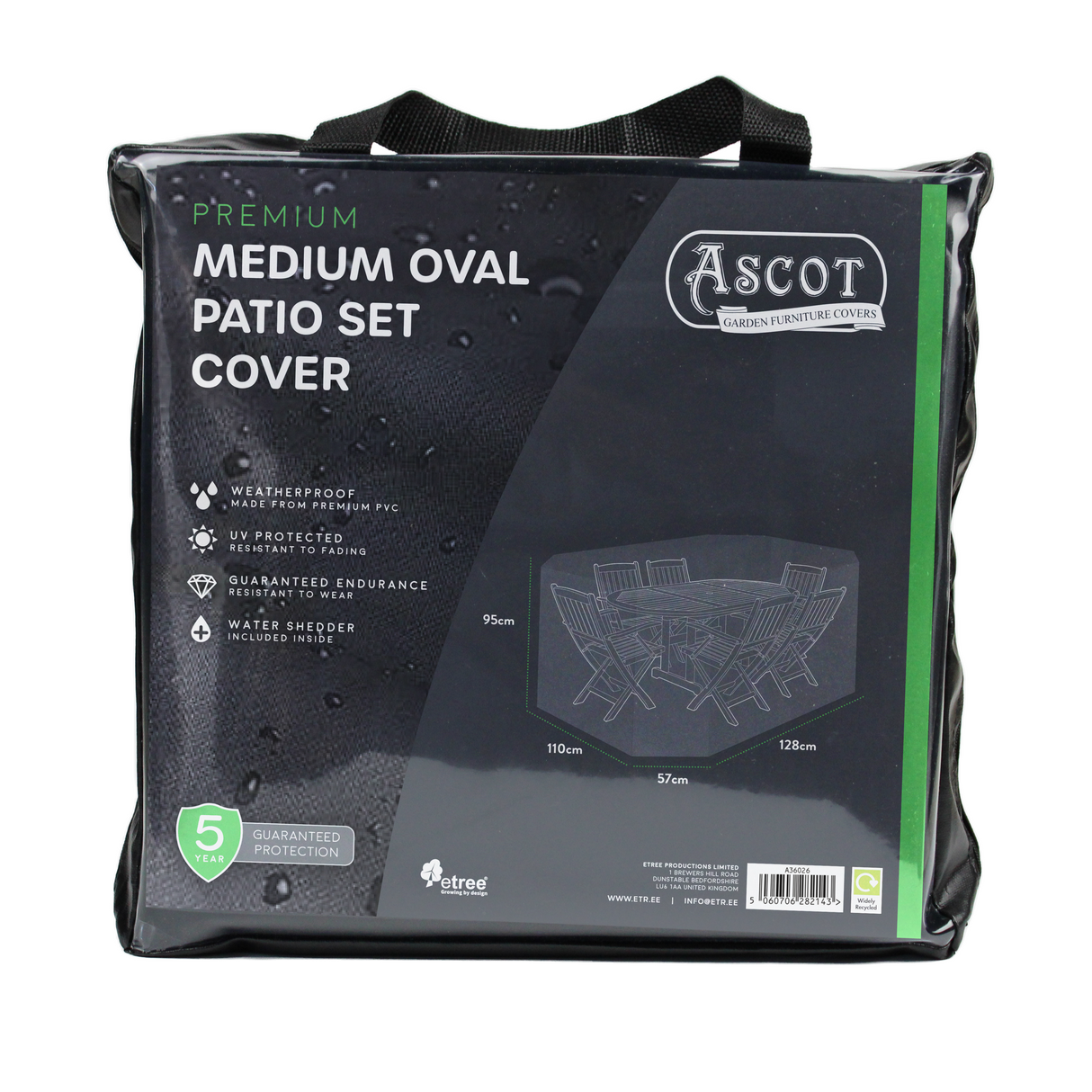 Etree Premium Patio Set Cover - Medium Oval - 208 X 191 X 95 (H) cm