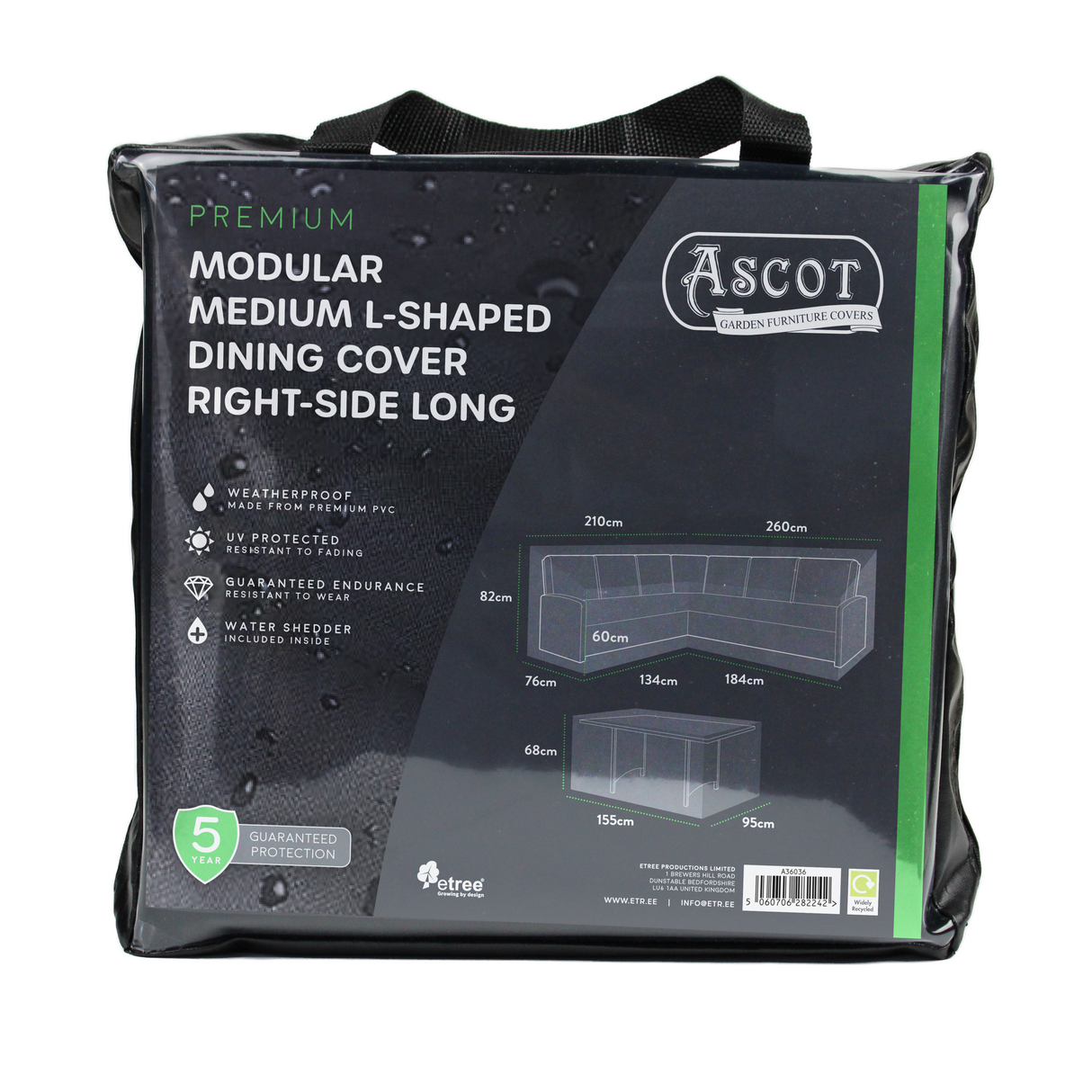 Etree Premium Modular Medium L Shaped Dining Cover (right side long)