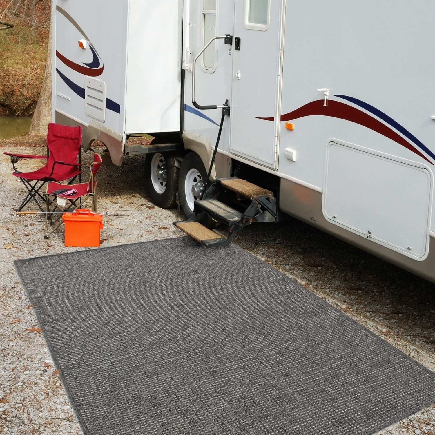 Magic Outdoor Rug Dark Grey - The Rugs