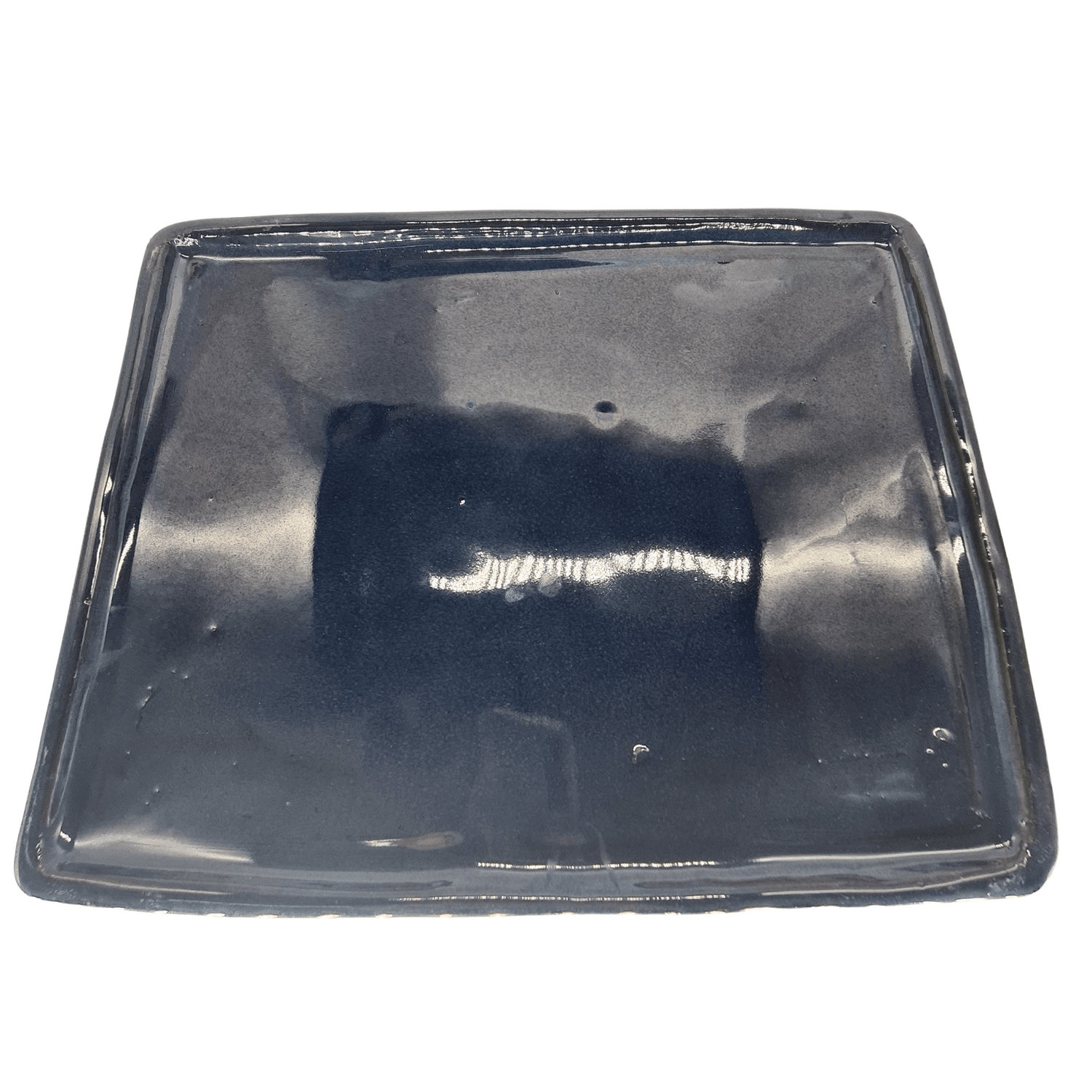Yorkshire Bonsai Glazed Bonsai Drip Tray Rectangle Blue - 36cm