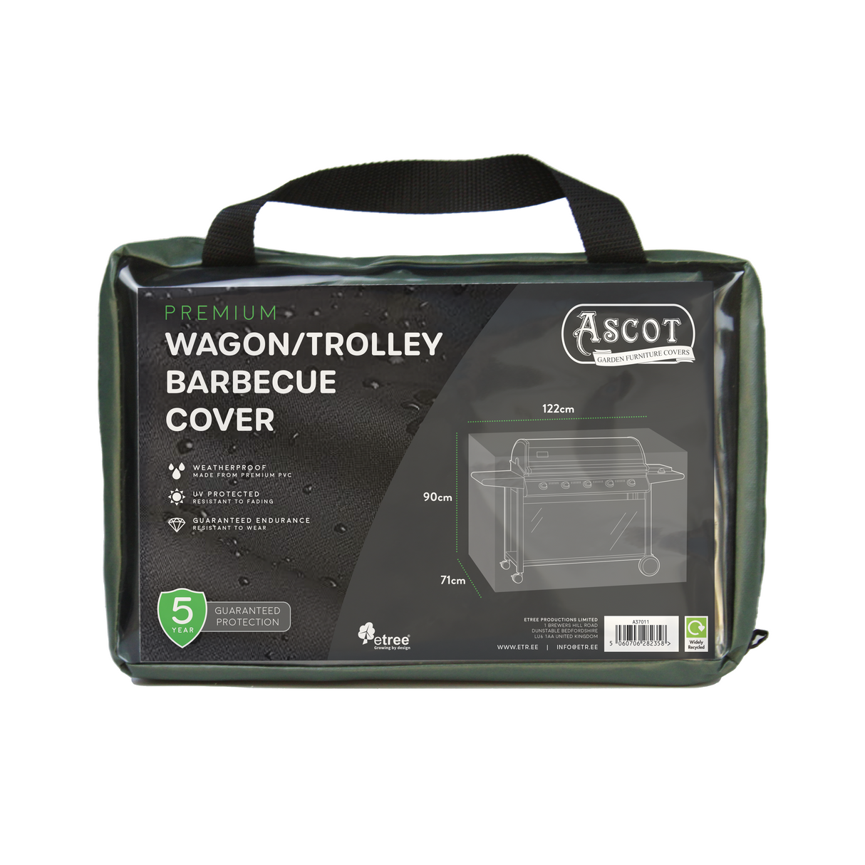 Etree Premium Wagon/ Trolley Barbecue Cover - 122 X 71 X 90 (H) cm