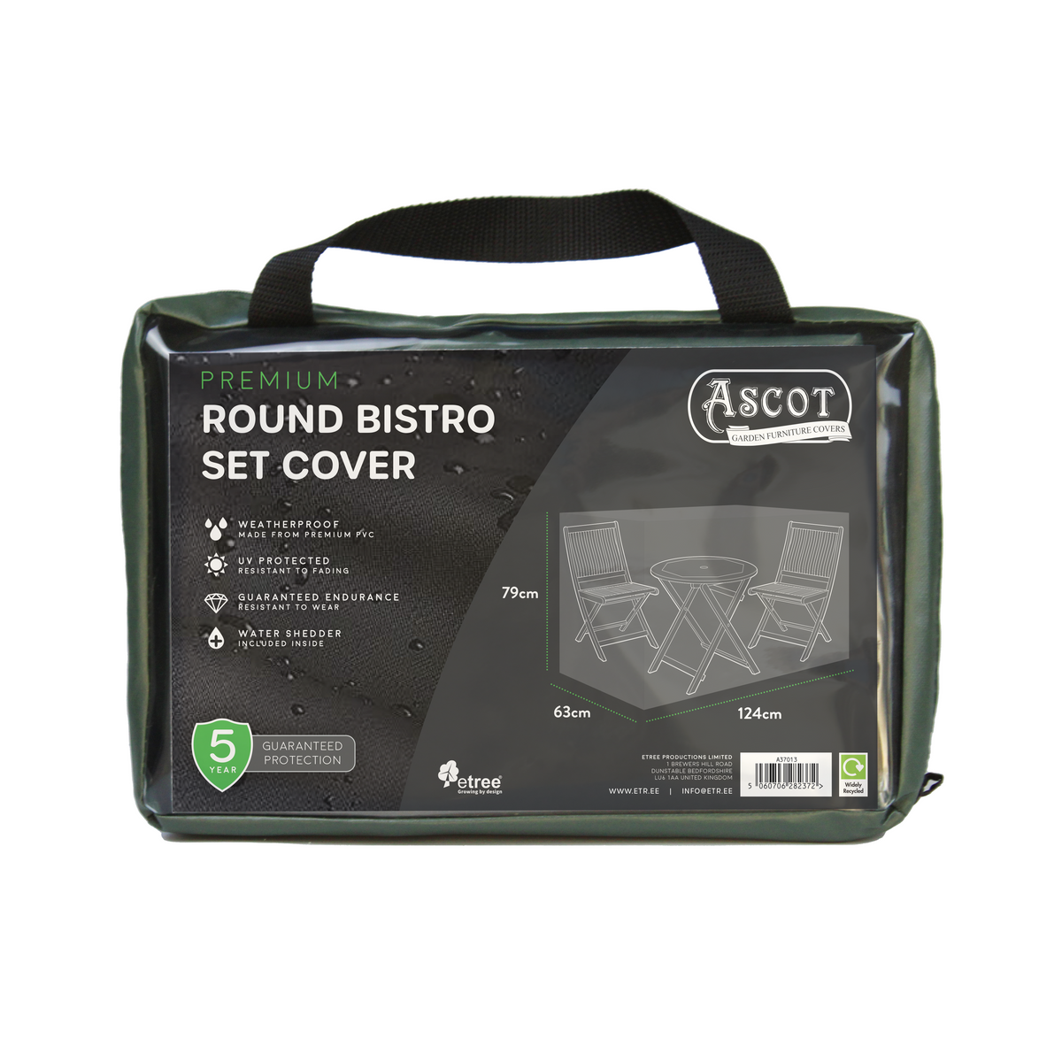 Compact Set Cover Etree Premium Small Bistro Set Cover 124 x 63 x 79cm Waterproof Cover ...