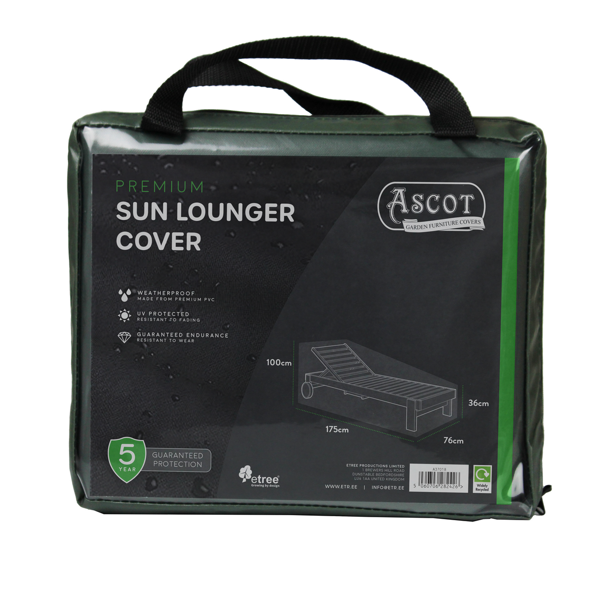 Etree Premium Sun Lounger Cover Waterproof - 76×175cm