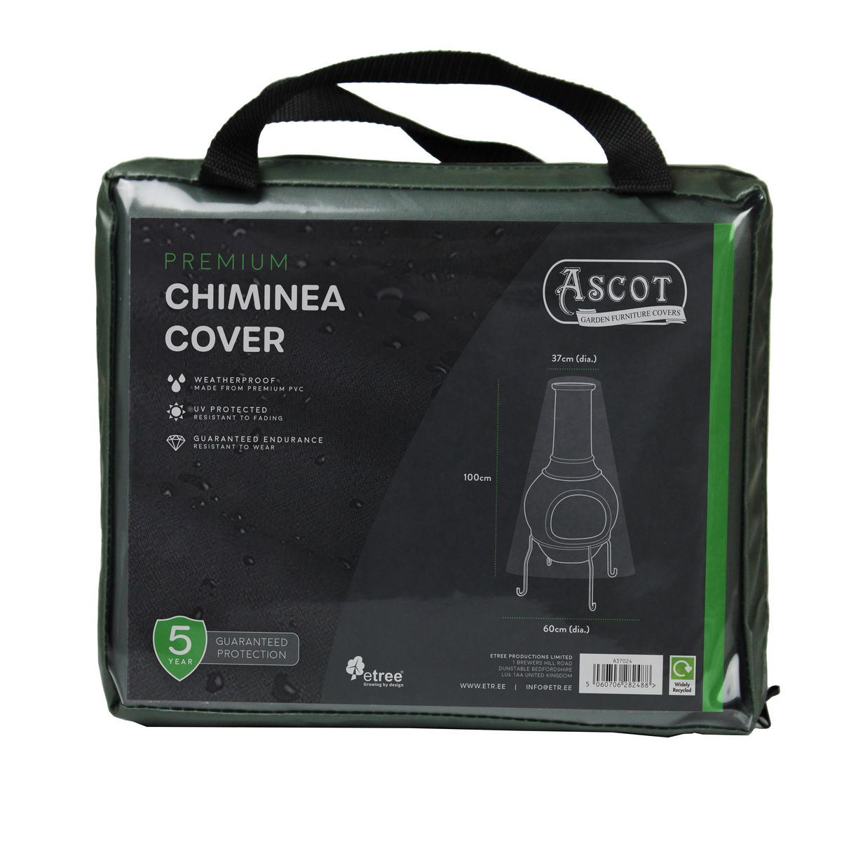 Etree Premium Chiminea Cover - 37/60 (Dia.) X 100 (H)cm