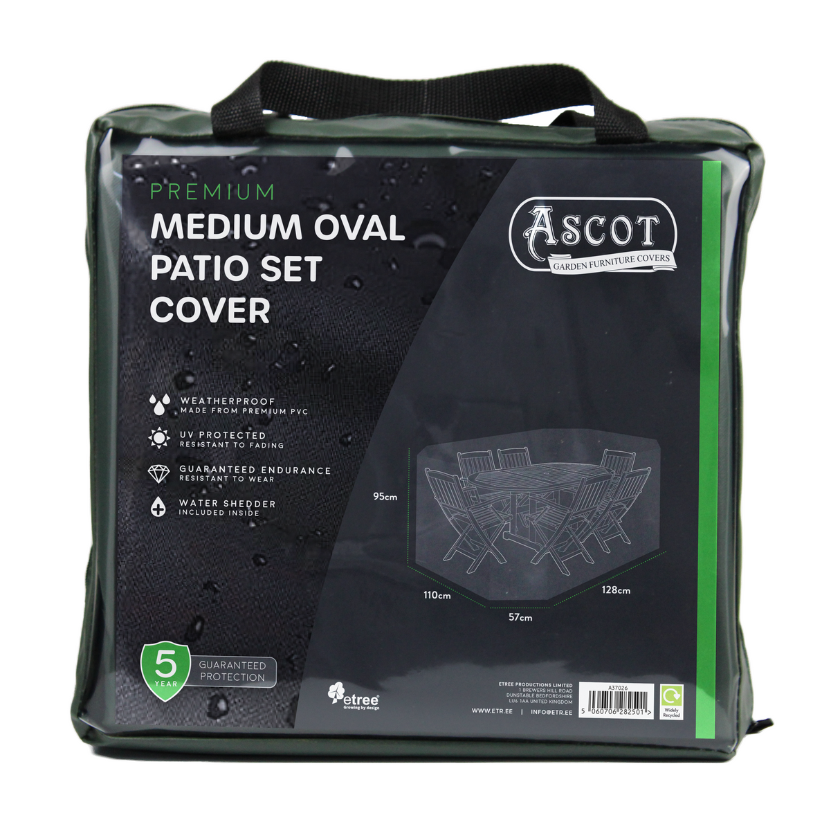 Etree Premium Patio Set Cover - Medium Oval - 208 X 191 X 95 (H) cm