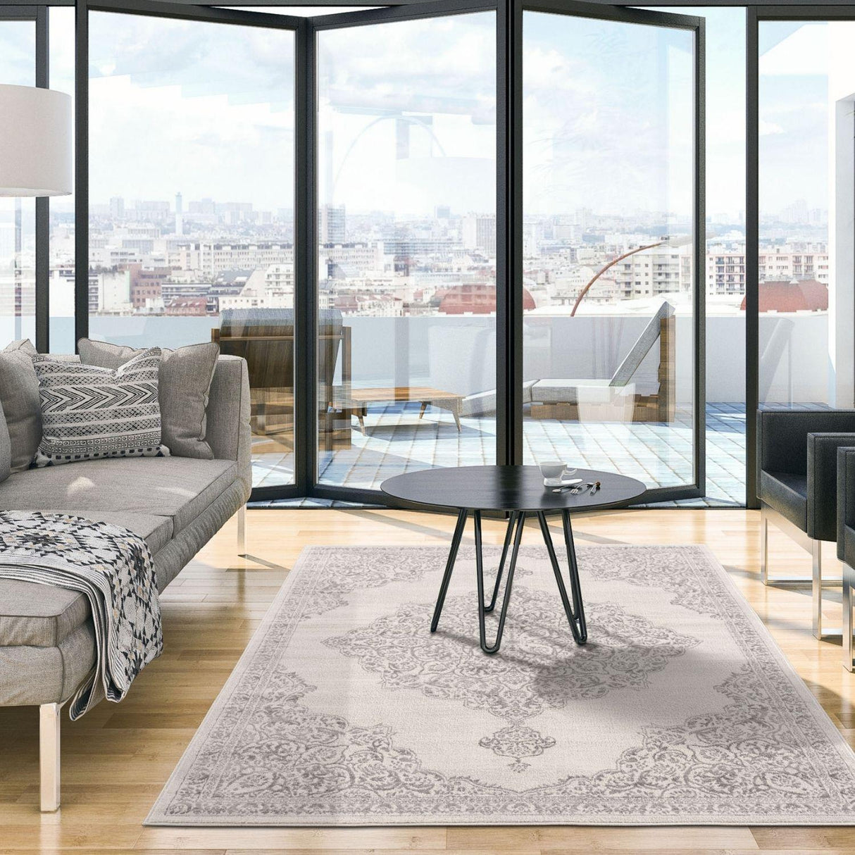 Montana Modern Grey Rug 3724G by The Rugs