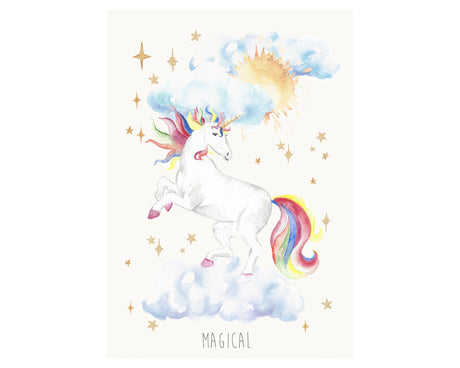 Personalised Watercolour Unicorn Print | Katie Hipwell Design
