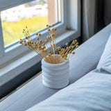 Gloria Home White Concrete Fold Pot Planter