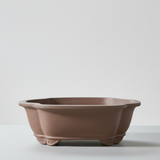 Yorkshire Bonsai Brown Floral Unglazed Bonsai Pot - 37cm