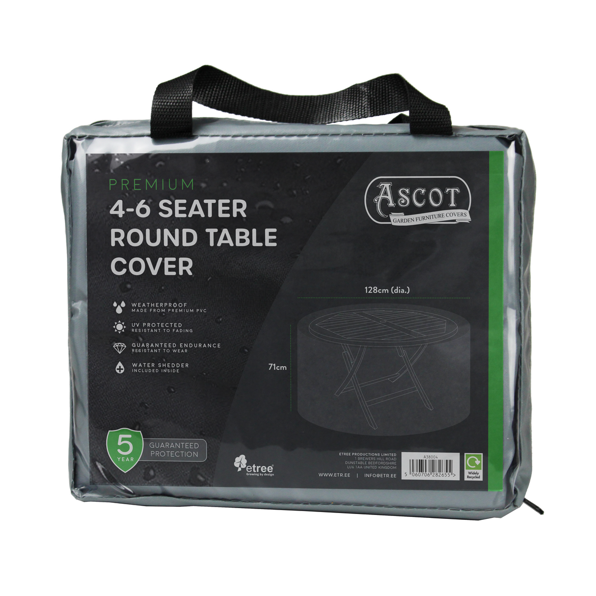 Etree Premium 4-6 Seater Round table cover - 128 (Dia.)X 71(H) cm