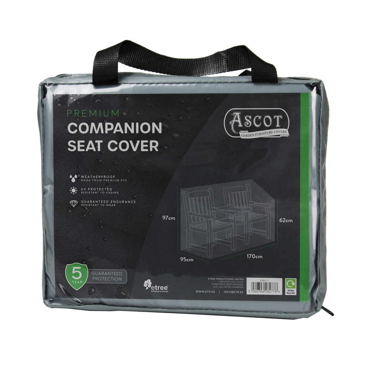 Etree Premium Companion Seat Cover - 170 X 95 X 62/97 (H) cm