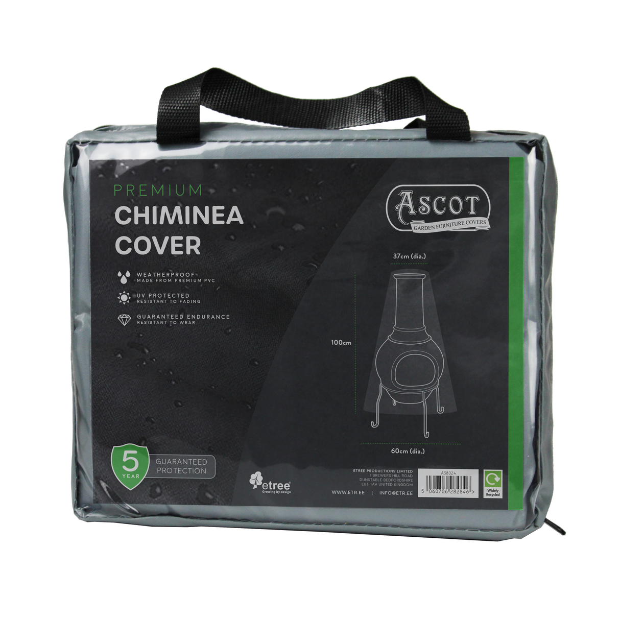 Etree Premium Chiminea Cover - 37/60 (Dia.) X 100 (H)cm