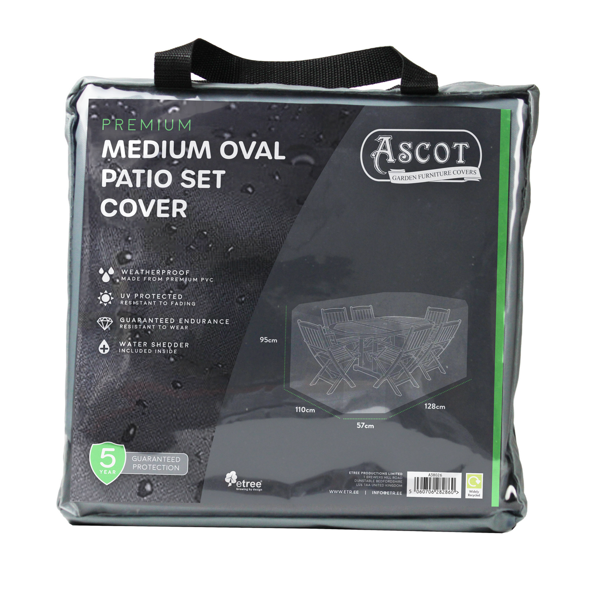 Etree Premium Patio Set Cover - Medium Oval - 208 X 191 X 95 (H) cm