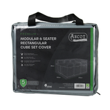Etree Premium Modular 6 Seater Rectangular Cube Set Cover - 212 X 132 X 65 H