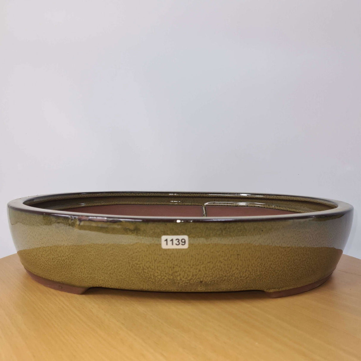 Yorkshire Bonsai Glazed Bonsai Pot Oval Green - 38cm