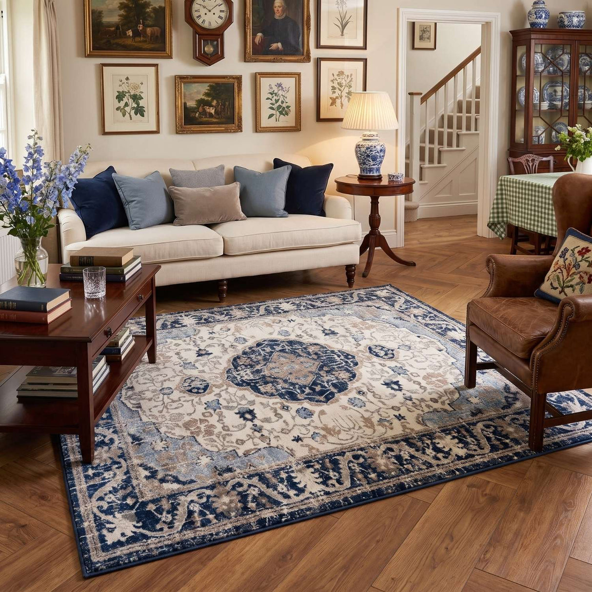 Montana Oriental Blue Rug 3922N by The Rugs